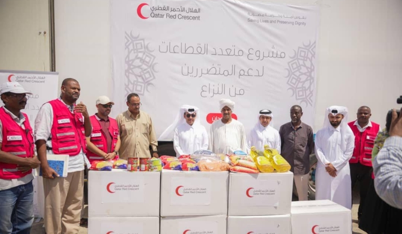 QRCS provides Eighty tons of aid to Gezira and River Nile States in Sudan